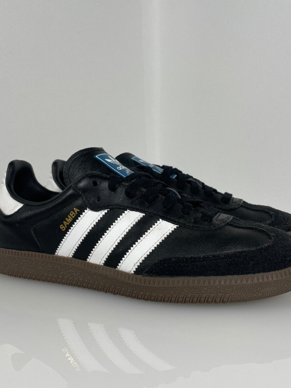 Adidas Samba OG Shoes Sneakers Black White Gum IG9031 Womens Size 10